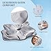 CCidea Cervical Neck Support Pillow for Sleeping & Pain Relief – Ergonomic Contour Memory Foam Pillows for Side/Back/Stomach Sleepers, 2 Heights with Removable Silk Satin Cover - Gifts for Men & Women