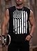 Mainfini Men Stripes and Stars Fashion Blouse Camo 1776 Sleeveless T-Shirt Fourth of July Shirt Independence Day Sleeveless Top S
