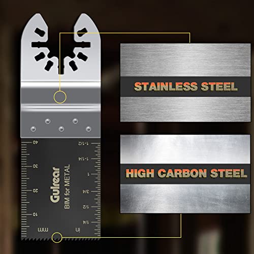 30Pcs Multitool Blades Kit For Wood And Metal Wood/Bi-Metal Oscillating Saw Blades Quick Release Multi Tool Blades Kit Fit Dewalt Milwaukee Rockwell Dremel Makita Rigid Ryobi Fein Bosch Craftsman Etc. #TOP1