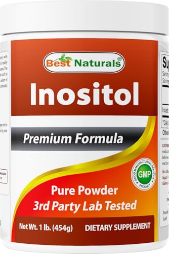 Best Naturals Pure inositol Powder (Vitamin B8), 1 Lb Supports Healthy Liver Function, Promotes Cellular Detoxification & Supports Membrane Function