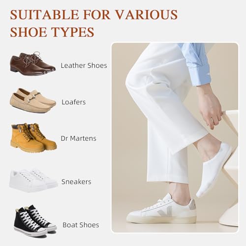 Caudblor 6 Pack Men's No Show Ankle Socks,Non-Slip Low Cut Liner Socks with Heel Grip for Loafers Sneakers, Sizes 7-104