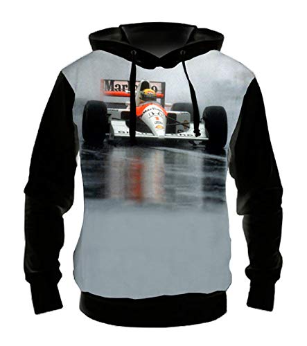 Blusa Moletom com Capuz Ayrton Senna - M