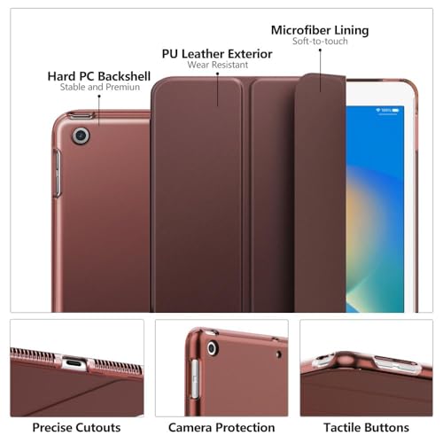 Image of Moko Smart Case for iPad 9th / 8th / 7th Generation Case 10.2 Inch, Brown