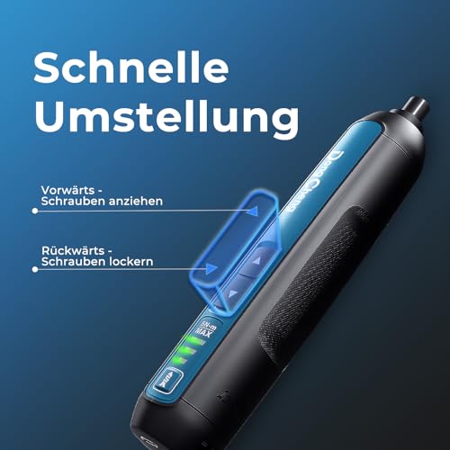 Dong Cheng Mini Akkuschrauber 4V, 3 Drehmoment bis 5Nm, USB-C Ladekabel – Ansicht 6