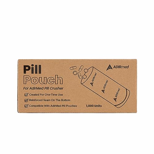 Adirmed Pill Pouches for Medicine, 1000 Pill Packets Compatible with Adirmed Pill Crusher