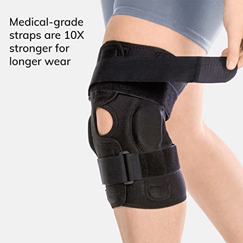 Braceability Rom Hinged Knee Brace - Adjustable Compression Sports And Running Support Wrap For Mcl, Acl And Pcl Tears, Post-Surgery Pain Relief, Torn Meniscus Recovery And Kneecap Stabilization (L) #TOP6
