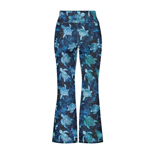 High Waisted Flare Yoga Pants for Girls 5-14 Wide Leg Leggings Pants Tummy Control2