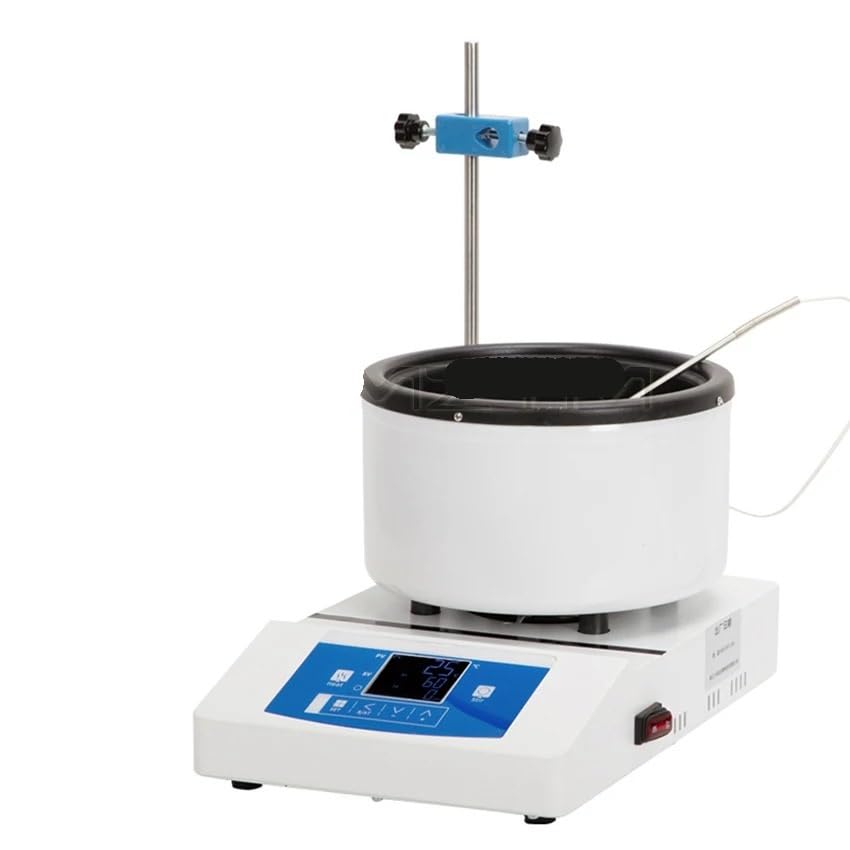 Baño María de laboratorio, Agitador magnético inteligente de 1000 ml/2000 ml, calefacción eléctrica, laboratorio, pantalla digital, baño de agua y aceite a temperatura constante, 50-2000 rpm(2000ml)
