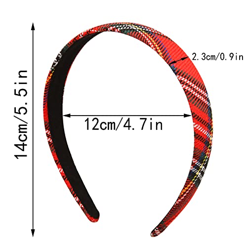 AOVNA 2 Pack Tartan Headband Alice Hair Band Women Girls Accessories, Multicolor, 2 count (Pack of 1) - Image 2