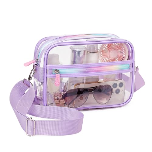 Clear Bag for Stadium Events Transparent Crossbody Bag Purse Adjustable Strap Shoulder Bags