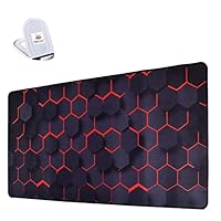 Seagull flight of fashion Large Extended Mouse Pad with Non-Slip Rubber Base, Stitched Edge Mouse Mat for Laptop, Computer & Desk with Mobile Stand – 60 x 30 x 0.2 cm – Hexagon