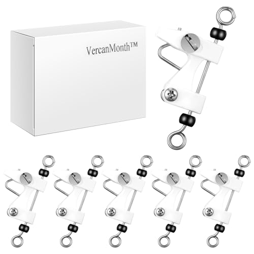 VercanMonth 6 Pcs Outrigger Release Clips Downrigger Release Clips with Adjustable Tension Planer Board Clips Downrigger Fishing Kite for Trolling Offshore Fishing Accessories (Black)
