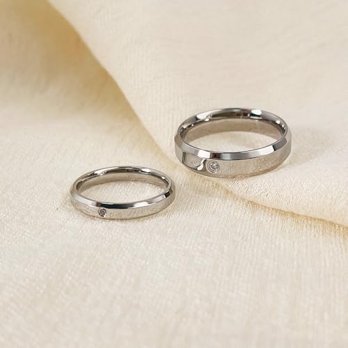 3mm 5mm Wedding Band for Women & Men Stainless Steel Couples Ring Comfort Fit High Polish4
