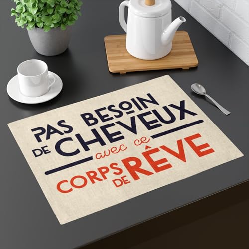 Sets de table en lin 40x28.5 cm pour protéger et décorer la table