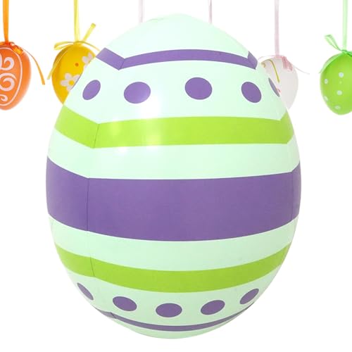 Huevos de Pascua inflables, atractivos huevos coloridos de Pascua, huevos de Pascua inflables, decoración colorida de huevos de Pascua, huevos de Pascua inflables festivos, huevo de jardín creativo