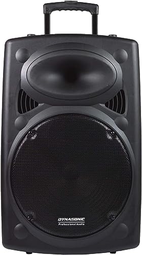 Migliori Altoparlanti Bluetooth Sotto i 100 euro | DYNASONIC - Dynapro 15' (ultima generazione) Altoparlante portatile Sistema audio professionale Potenza 800W - USB Bluetooth Radio FM Microfoni, Nero - Supporto per dispositivi mobili e tablet