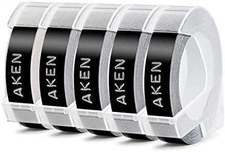 5 x Aken 3D Embossing Cintas de Etiquetas Compatible para Dymo Om...