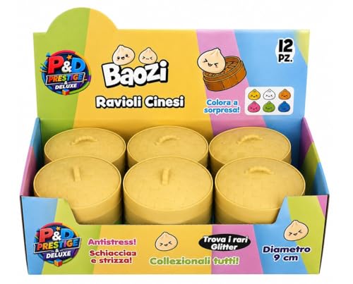 Baozi Squishy VERSIONE GRANDE morbido Kawaii antistress 9 cm - 1 pezzo – Giocattolo per bambini soft touch sensoriale Raviolo Cinese   colleziona tutti i colori
