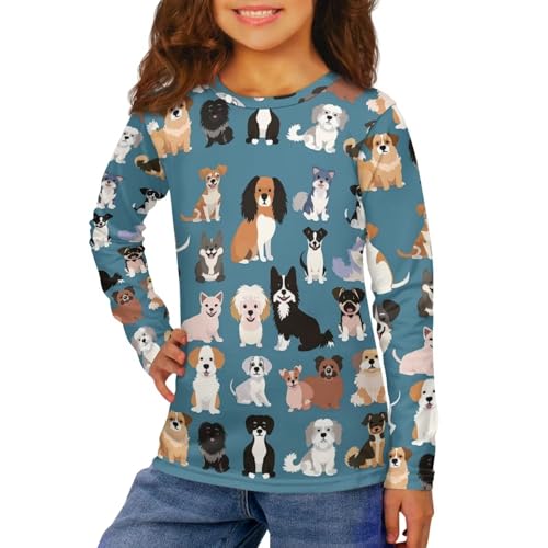 Image of Uourmeti Teens Girls Long Sleeve T Shirts Fall Outfits Boys Active Sportswear Running Tops