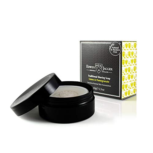 Edwin Jagger 99.9% Natural Shaving Soap in Tub, Limes & Pomegranate