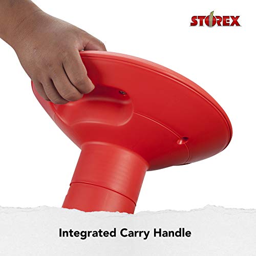 Image of Storex Active Tilt Stool - Ergonomic Seating for Flexible Office Space and Standing Desks, Adjustable 12-24 Inch Height, Red (00324U01C)
