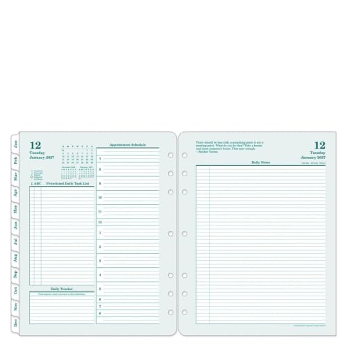 FranklinCovey - Original Two Page Per Day Ring-Bound Planner (Monarch, Jan 2027 - Dec 2027)