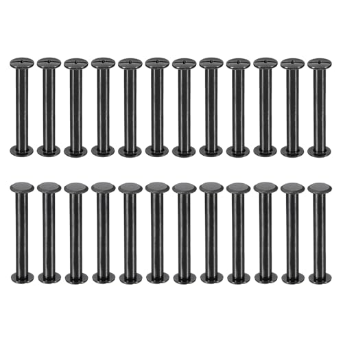PATIKIL 24 juegos de tornillos Chicago, 38 mm, tornillos de Chicago, tornillos Phillips Binding Post, tornillos de cuero, remaches de fijación, conectores para cinturones de cuero, álbumes de
