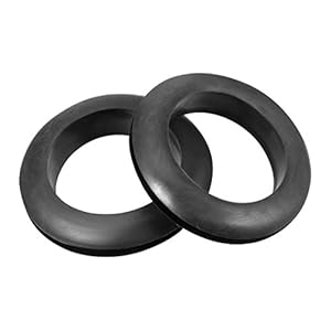 Sourcing Map 10Stk Gummitüllen 35mm Schwarz