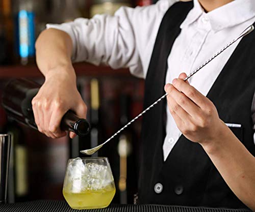 Black Boston Cocktail Shaker Set for Professional Bartender and Home Bar including 18oz & 28oz Tins Shaker, Strainer, Measuring Jigger, Cocktail Muddle,Mixing Spoon and cocktail pourer (9 piece)