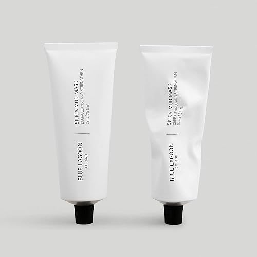 Miniatura 9 de Blue Lagoon Máscara de barro de sílice, máscara facial purificadora para calmar el enrojecimiento y calmar la piel, incluso la tez y aumentar el