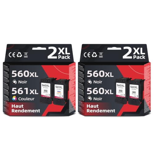 Cartouche Canon 560 561 XL pack de 4 Skyink noir et couleur pour imprimante TS5350 TS7450