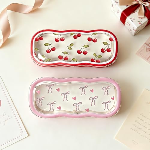 Image of Glasses Case Hard Shell, Clear Eyeglass Case, Cute Holder for Sunglasses and Reading Glasses