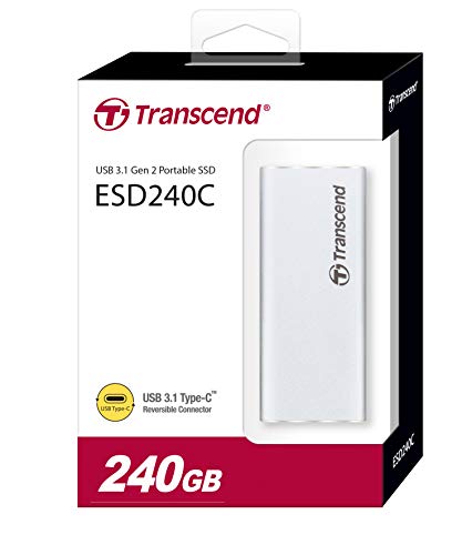 Image of Transcend Information 240GB Portable SSD TLC USB 3.1 Gen 2, Silver (TS240GESD240C)