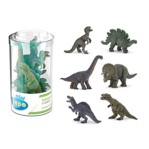 Papo - Mini Dinosaurs Figures Set Of 6 - Ages 3+ - Dinosaurs Collection - Creative Play Prehistoric World - Gift Idea Toy for Girls and Boys