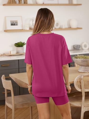 Image of AUTOMET Women 2 Piece Sets Summer Outfits 2026 Two Piece Matching Clothing | Oversized Tshirts,Biker Shorts,Short Sets,Workout Sets,Summer Sets,Lounge sets