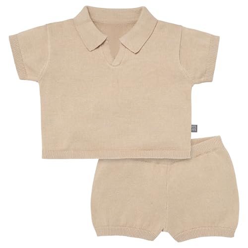 Image of Modern Moments by Gerber baby-boys 2-piece Johnny Collar Sweater and Short Set