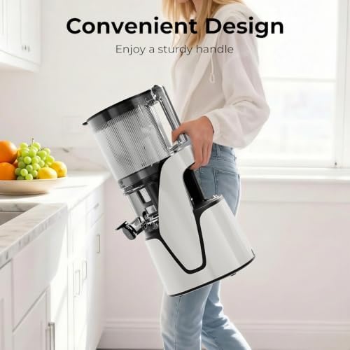 EanOruus Juicer Machines, 3-in-1 Cold Press Juicer, Bright White — view 11
