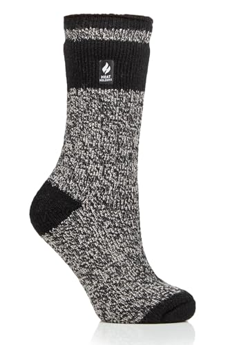 Heat Holders Women's Snowdrop ORIGINAL Block Twist Socks | Warm + Soft, Hiking, Cabin, Hunting, Outdoor, Cozy Socks