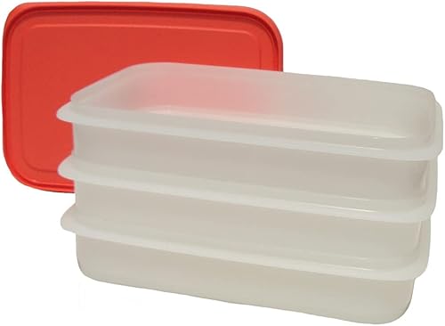 Miniatura 2 de Tupperware Freezer Mates Plus - Juego de apiladores apilables de 3 piezas con sello