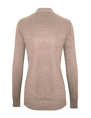 Image of Cielo Women's Solid Basic Stretch Mock Neck Pullover Knit Sweater