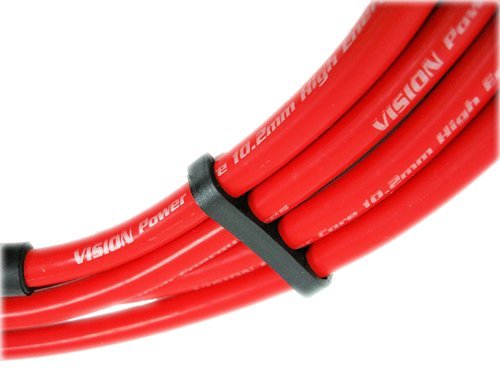 VMS RACING 91-02 RED Spark Plug Wires Set Compatible with Infiniti G20 SR20DE DOHC 1991-2002