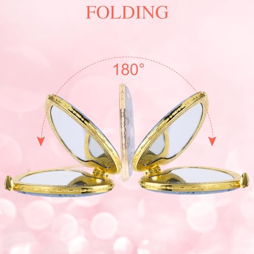 YUXIANLB 2 espejos compactos de maquillaje para bolso miniatura 3