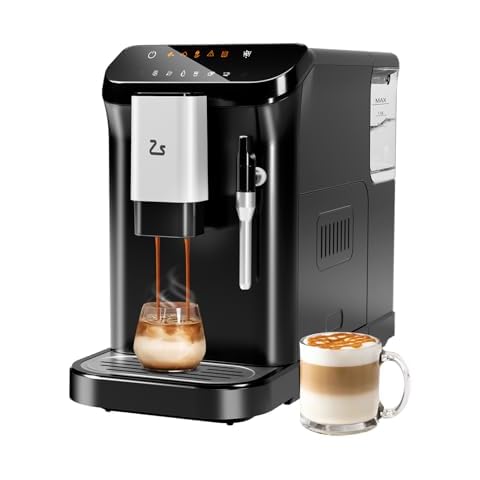 ChicHabitat Fully Automatic Espresso Machine with Milk Frother Steam Wand, Built-in Grinder, Touch Screen Coffee Maker, 7 Coffee Varieties, Espresso & Coffee Machine Ideal for Home Baristas Cover