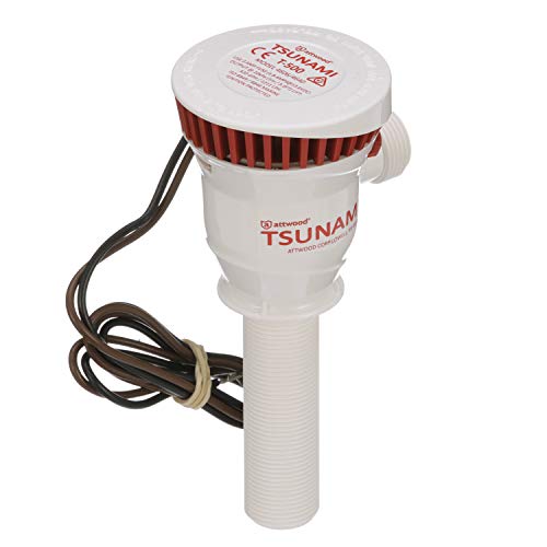 image for Attwood 4640-7 Tsunami T500 Aerator Pump, 500 GPH, 12-Volt, 3 ½-Inch 
