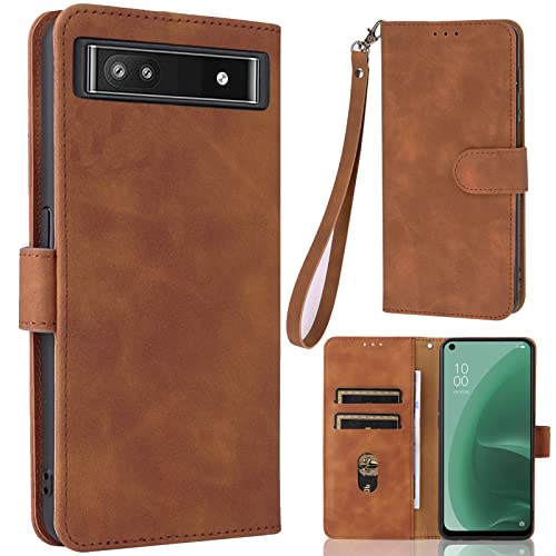 Google Pixel 6a ケース 手帳型 適用 Pixel 6A 手帳型ケース SIMフリー softbank au 全対応 ピクセル 6a カバー 手帳 グーグル ピクセル6Aケース GooglePixel6aケース Pixel6Aケース 滑り止め 合成レザー スタンド ストラップホール付き ストラップ付き 窓口式 カード入れ マグネット 手帳ケース カードケース つや消し 落ち着いた色 ブラウン