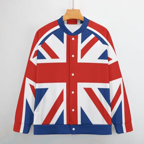 Union Jack UK Flag Men's Bomber Jacket Lightweight Casual Baseball Coats Streetwear With Pocket4
