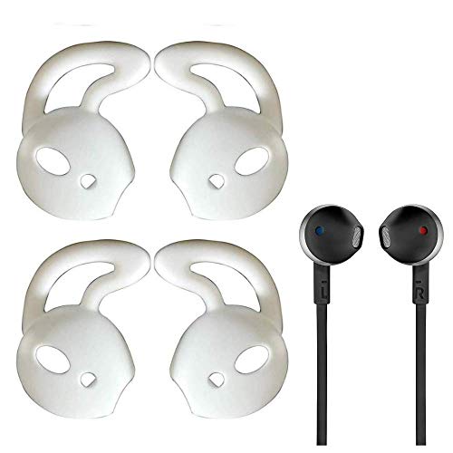 Image of Crysendo Soft Silicone Earbuds Eartips Case Cover for JBL Tune 205 Buds (White)