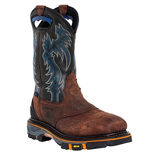 Cody James Men's Decimator Waterproof Cowboy Work Boot Nano Composite Toe Brown