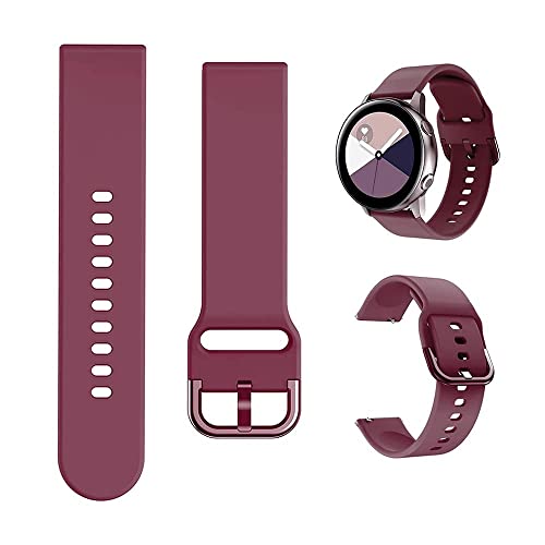 Image of PEFKO PSS56 19MM Replacement Soft Silicone [ Tang Buckle ] / Milanese [ Magnetic ] Sporty Straps /Bands Compatible for Boat Storm Smart Watch & Watches with 19mm Lugs Size (19MM, PINK /MAROON)