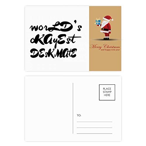 Cartes postales World's Okayest Deskmate lot de 20 format idéal
